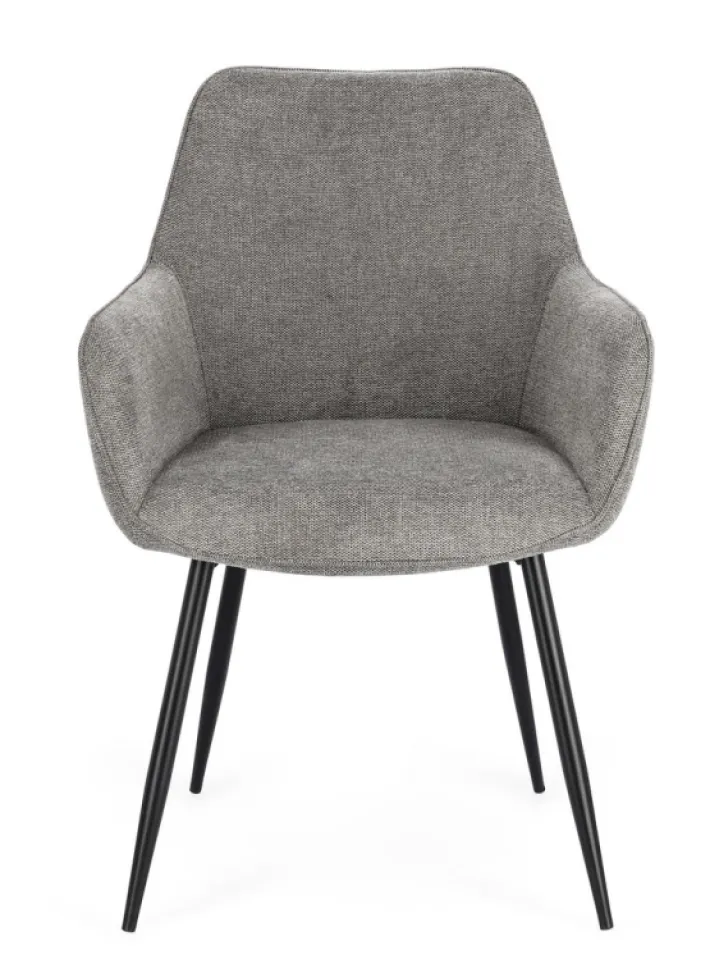 Bizzotto Sedie>SEDIA IN TESSUTO GRIGIO SCURO - CORA