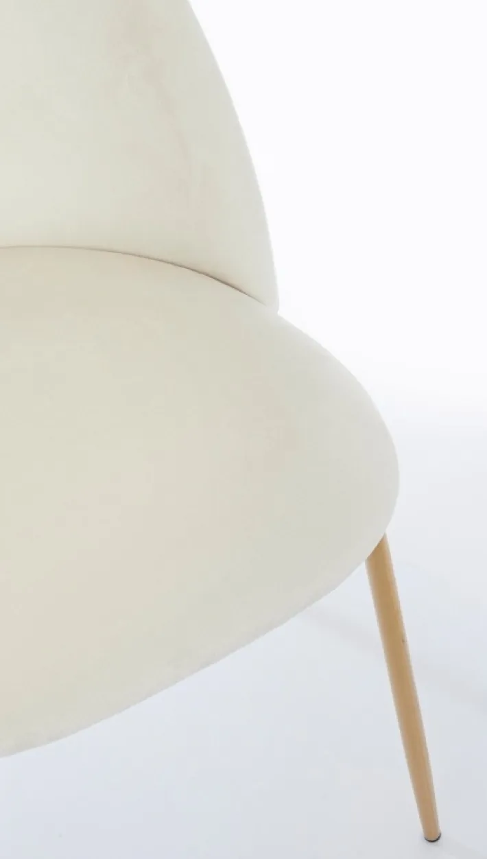 Bizzotto Sedie>SEDIA IN VELLUTO BIANCO - TANYA