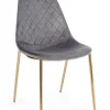 Bizzotto Sedie>SEDIA IN VELLUTO GRIGIO SCURO - TERRY