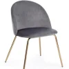 Bizzotto Sedie>SEDIA IN VELLUTO GRIGIO SCURO - TANYA