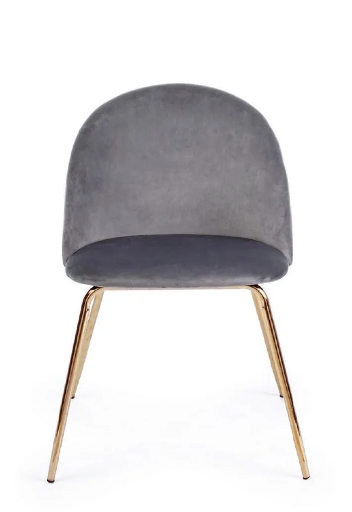 Bizzotto Sedie>SEDIA IN VELLUTO GRIGIO SCURO - TANYA