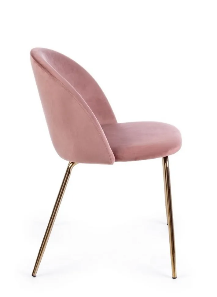 Bizzotto Sedie>SEDIA IN VELLUTO ROSA - TANYA