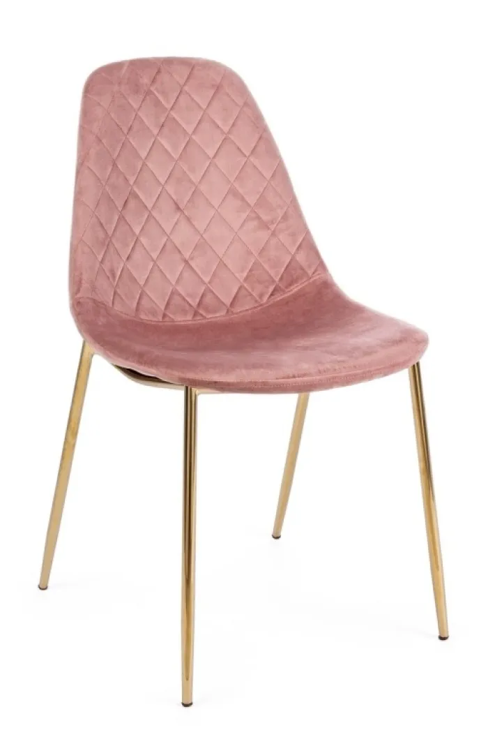 Bizzotto Sedie>SEDIA IN VELLUTO ROSA - TERRY