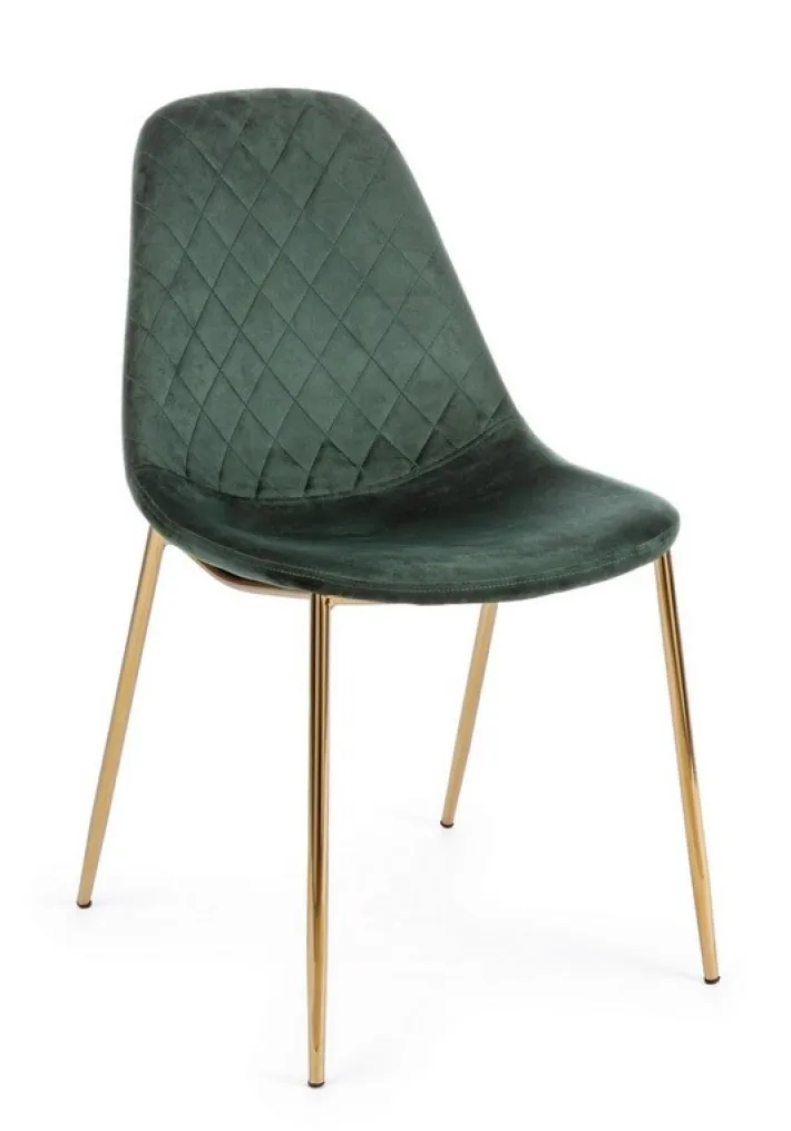 Bizzotto Sedie>SEDIA IN VELLUTO VERDE - TERRY