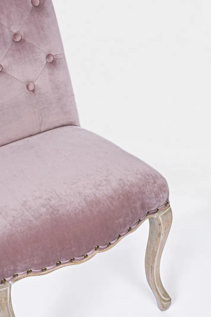 Bizzotto Sedie>SEDIA IN VELLUTO WOODROSE - DIVA