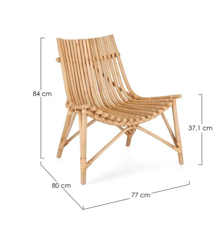Bizzotto Poltrone E Chaise Longue>SEDIA LOUNGE MENENDEZ NATURALE