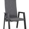 Bizzotto Sedie>SEDIA RECLINABILE IN ALLUMINIO ANTRACITE JX55 - ETHAN