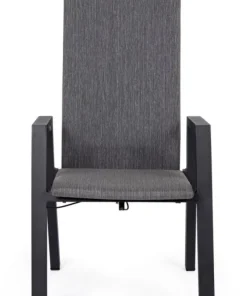 Bizzotto Sedie>SEDIA RECLINABILE IN ALLUMINIO ANTRACITE JX55 - ETHAN