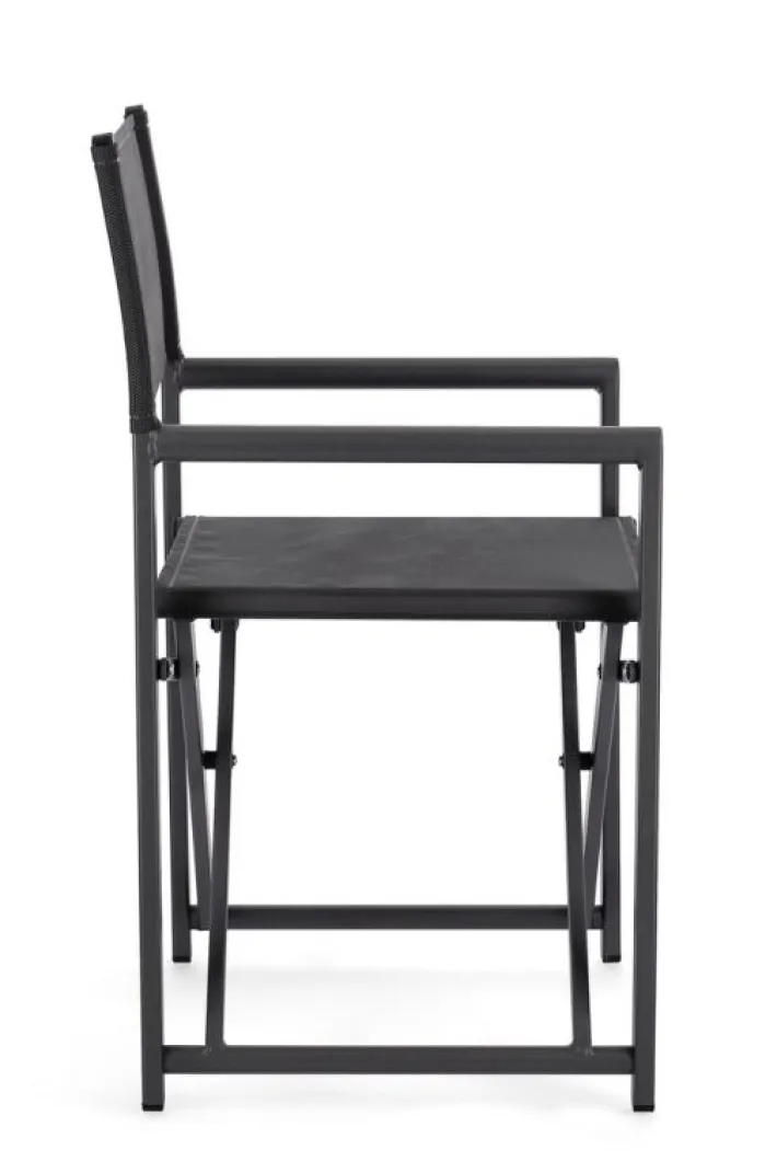 Bizzotto Sedie>SEDIA REGISTA IN ALLUMINIO GRIGIO SCURO - TAYLOR
