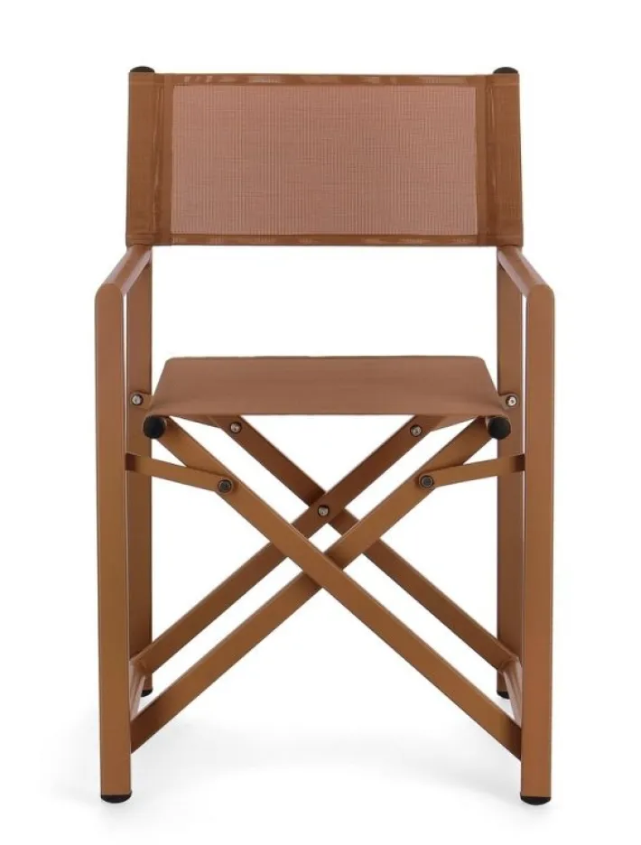 Bizzotto Sedie>SEDIA REGISTA IN ALLUMINIO PECAN - TAYLOR