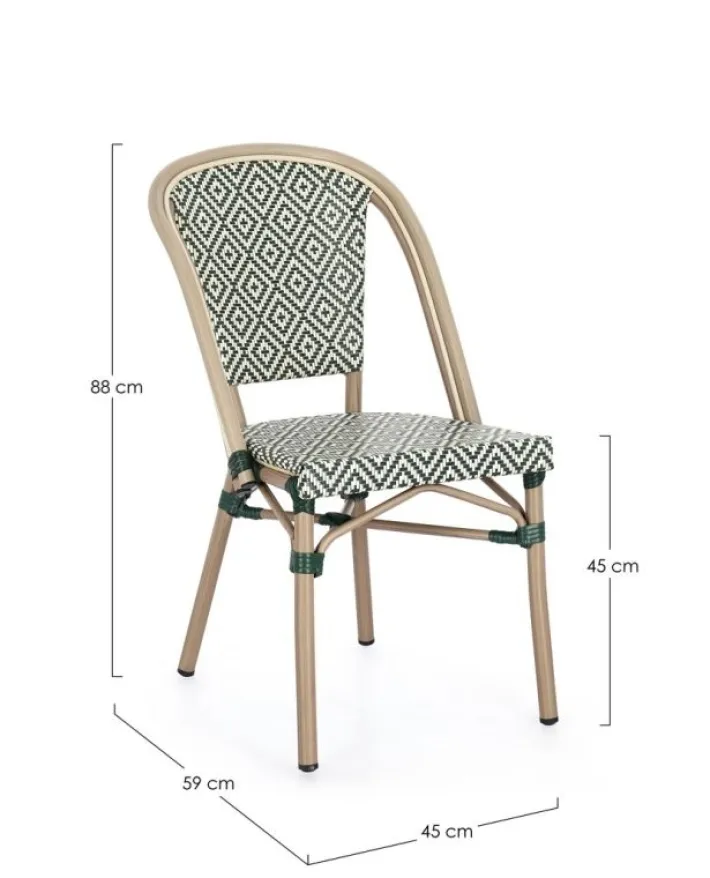 Bizzotto Sedie>SEDIA SILVEIRA VERDE