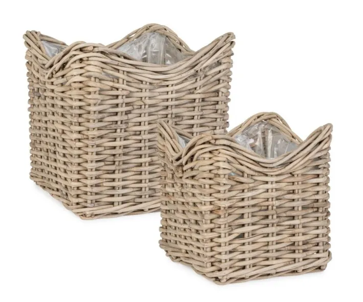 Bizzotto Ceste Decorative>SET2 CESTA HARIS QU GRIGIO