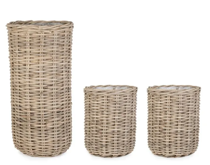 Bizzotto Ceste Decorative>SET3 CESTA JEFRI OV GRIGIO