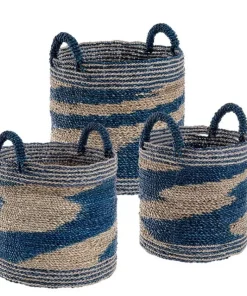 Bizzotto Ceste Decorative>SET3 CESTA 2M ACHAL TO NAT-BLU