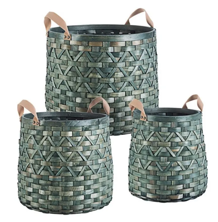 Bizzotto Ceste Decorative>SET3 CESTA 2M LISETTE TO VERDE