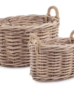 Bizzotto Ceste Decorative>SET2 CESTA 2M MALANG OV GRIGIO