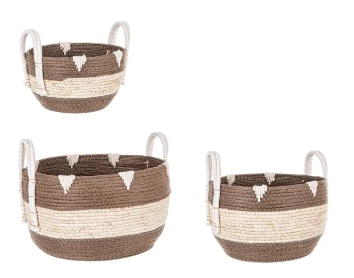 Bizzotto Ceste Decorative>SET3 CESTA 2M THELMA MARRONE BOMB