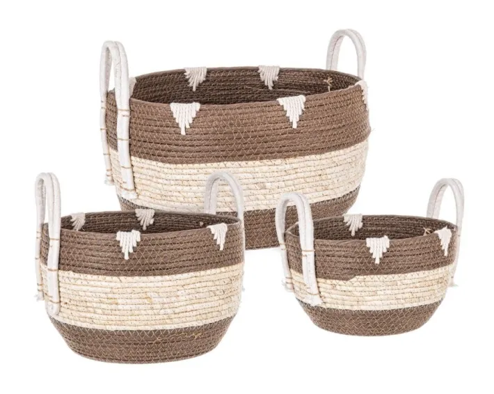 Bizzotto Ceste Decorative>SET3 CESTA 2M THELMA MARRONE BOMB