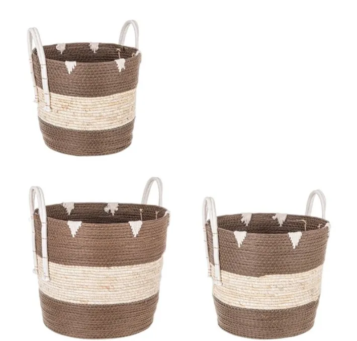 Bizzotto Ceste Decorative>SET3 CESTA 2M THELMA MARRONE SVAS