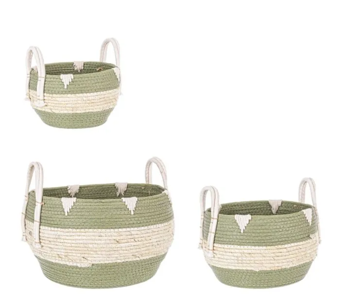 Bizzotto Ceste Decorative>SET3 CESTA 2M THELMA VERDE BOMB