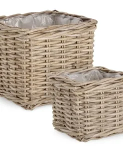 Bizzotto Ceste Decorative>SET2 CESTA RANDY QU GRIGIO