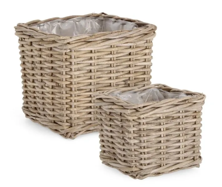Bizzotto Ceste Decorative>SET2 CESTA RANDY QU GRIGIO