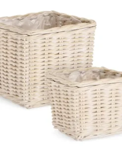 Bizzotto Ceste Decorative>SET2 CESTA RANDY QU SBIANCATO