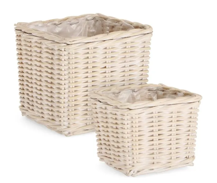 Bizzotto Ceste Decorative>SET2 CESTA RANDY QU SBIANCATO