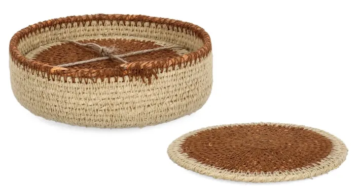Bizzotto Ceste Decorative>SET1 CESTINO TUY-4 S.BICCHIERE NATU MARR