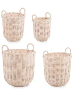 Bizzotto Ceste Decorative>SET4 CESTO 2M NARRA TO SBIANCATO