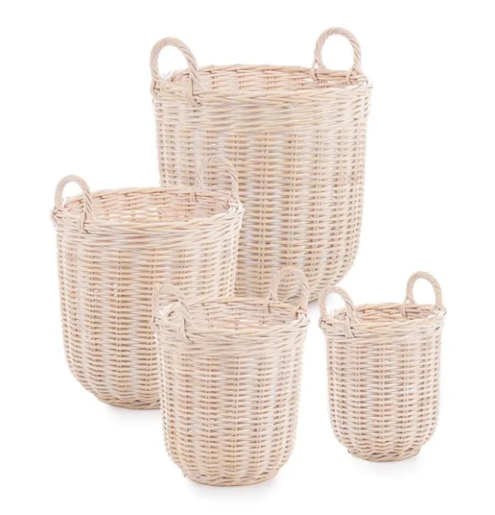 Bizzotto Ceste Decorative>SET4 CESTO 2M NARRA TO SBIANCATO