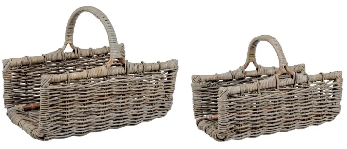 Bizzotto Ceste Decorative>SET2 CESTO P.LEGNA NARRA