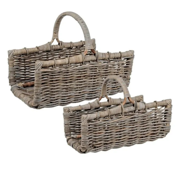 Bizzotto Ceste Decorative>SET2 CESTO P.LEGNA NARRA