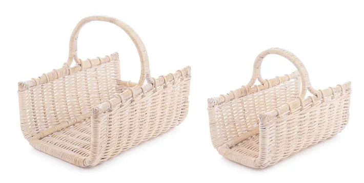 Bizzotto Ceste Decorative>SET2 CESTO P.LEGNA NARRA SBIANCATO