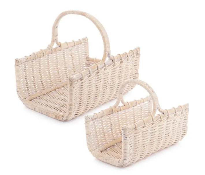 Bizzotto Ceste Decorative>SET2 CESTO P.LEGNA NARRA SBIANCATO