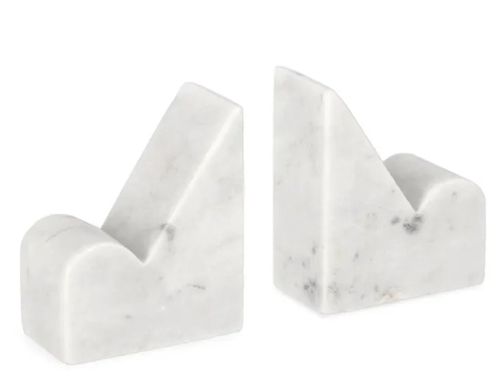 Bizzotto Oggettistica>SET2 DECORAZIONE KANDY MARMO BIANCO H12