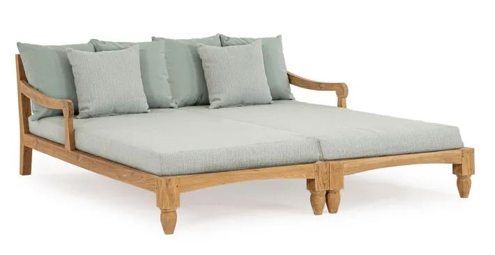 Bizzotto Daybed>SET2 LOUNGE C-C BALI AQUA - FSC