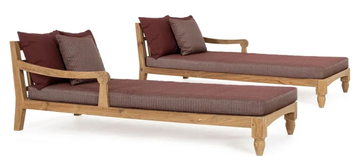 Bizzotto Daybed>SET2 LOUNGE C-C BALI WINE - FSC