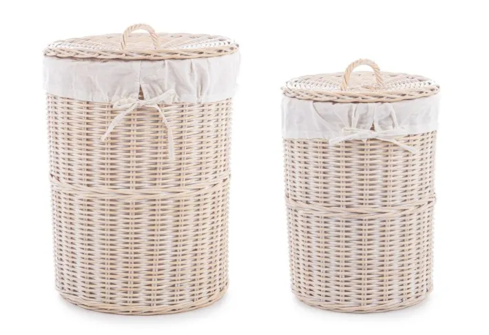 Bizzotto Ceste Decorative>SET2 P.BIANCHERIA NARRA SBIANCATO