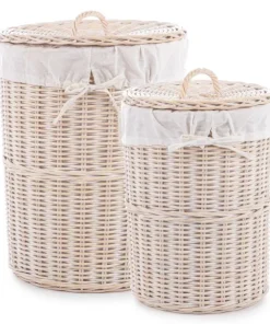 Bizzotto Ceste Decorative>SET2 P.BIANCHERIA NARRA SBIANCATO