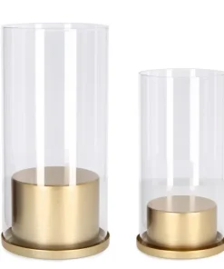 Bizzotto Portacandele>SET2 P.CANDELA KEIRA ORO