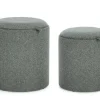 Bizzotto Pouf>SET2 POUF C-CONT SASHA C-VASS DARK