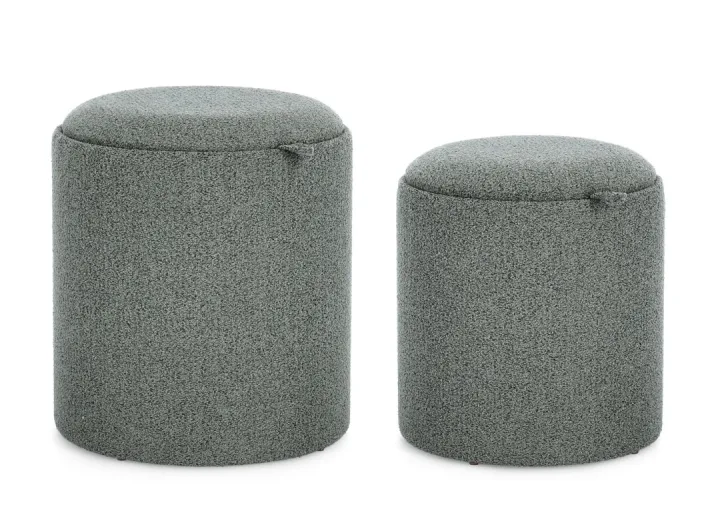 Bizzotto Pouf>SET2 POUF C-CONT SASHA C-VASS DARK