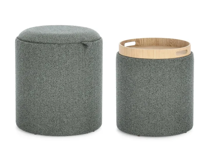 Bizzotto Pouf>SET2 POUF C-CONT SASHA C-VASS DARK