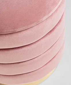 Bizzotto Pouf>SET2 POUF CONTENITORE IN LEGNO ROSA ANTICO - DARINA
