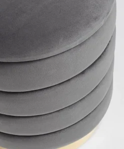 Bizzotto Pouf>SET2 POUF CONTENITORE IN LEGNO GRIGIO - DARINA