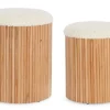 Bizzotto Pouf>SET2 POUF CONTENITORE IN TESSUTO NATURALE - NEDA