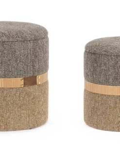 Bizzotto Pouf>SET2 POUF CONTENITORE TANYA SAVANA