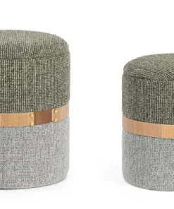 Bizzotto Pouf>SET2 POUF CONTENITORE TANYA FOG