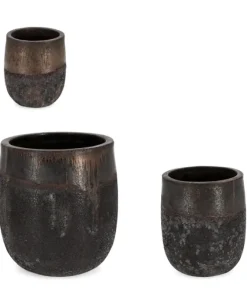 Bizzotto Vasi E Coprivasi>SET3 P.VASO DUYEN TONDO ALTO RUSTY